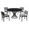 Armen Living Cirque and Lima 5 Piece Black Round Dining Set SETCQDIBLK5D - alternate 1